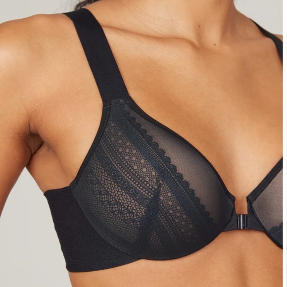 NWT Spanx Bra-llelujah! Illusion Lace Full Coverage Bra black / oatmeal - Picture 4 of 12